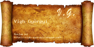 Vigh Györgyi névjegykártya